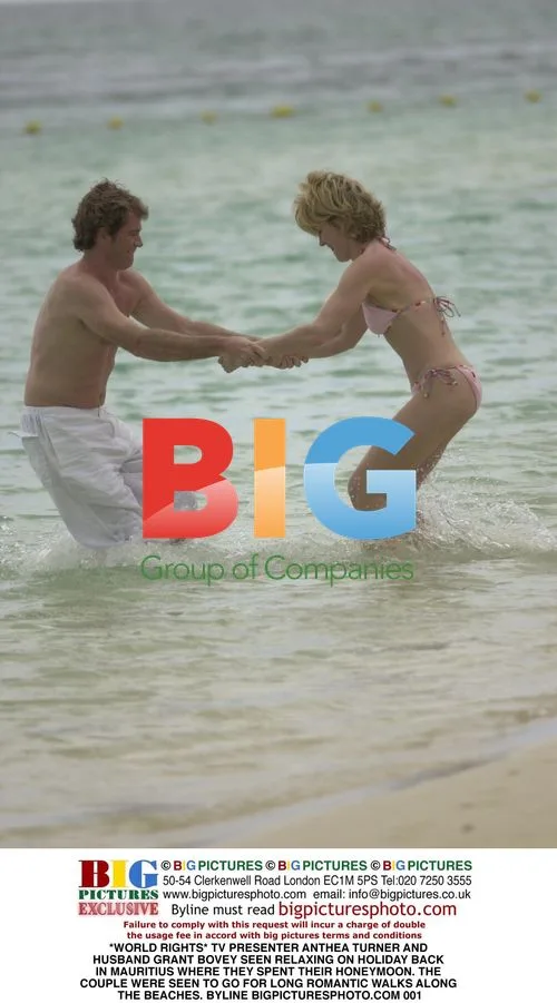 Anthea Turner and husband on Mauritius holiday