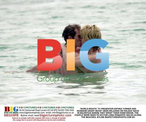 Anthea Turner and husband relaxing in Mauritius