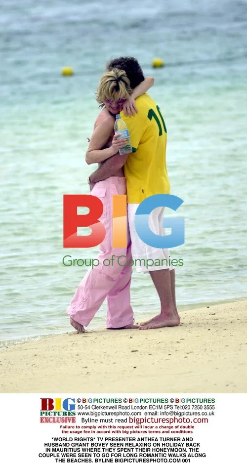 TV Presenter Anthea Turner and Husband Relaxing in Mauritius