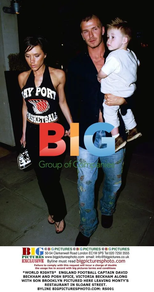 David and Victoria Beckham with Son Brooklyn