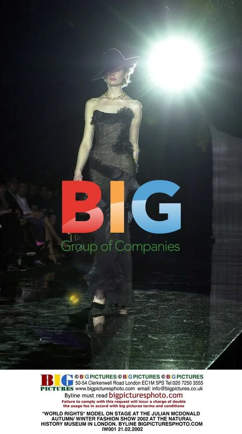 Model on stage at Julian McDonald fashion show