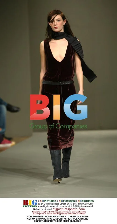 Model on stage at Nicole Farhi show