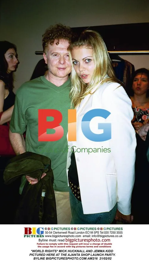 Mick Hucknall and Jemma Kidd at Ajanta Shop Launch