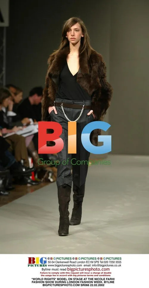 Model on stage at Nicole Farhi Fashion Show