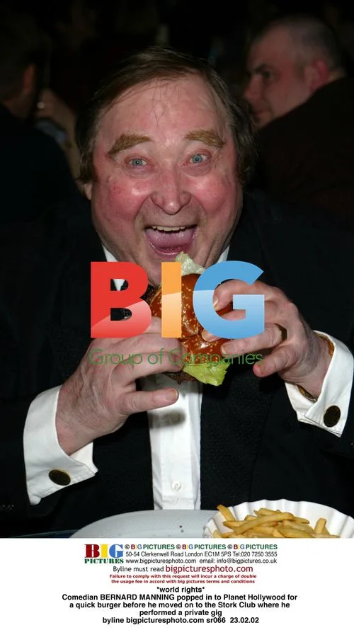 Comedian Bernard Manning at Planet Hollywood