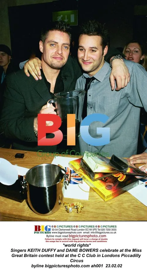 Keith Duffy and Dane Bowers at Miss Great Britain contest