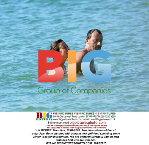 Jean Reno on Mauritius vacation with girlfriend and kids