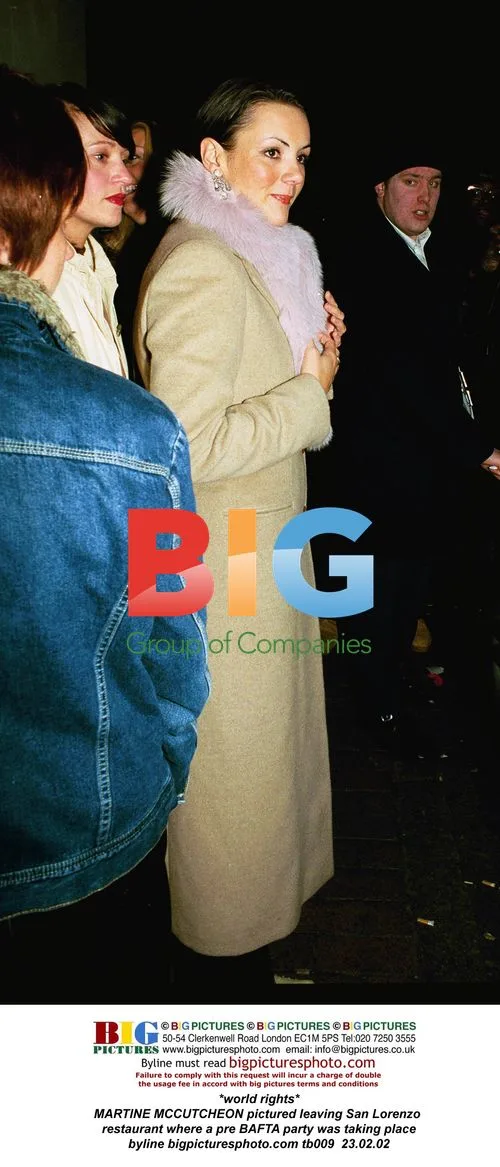 MARTINE MCCUTCHEON leaving San Lorenzo pre BAFTA party