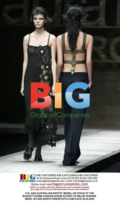 Model on stage at Biagiotti Roma fashion show