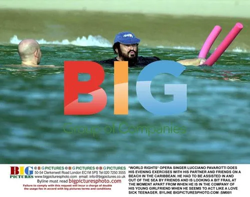Pavarotti Doing Beach Exercises