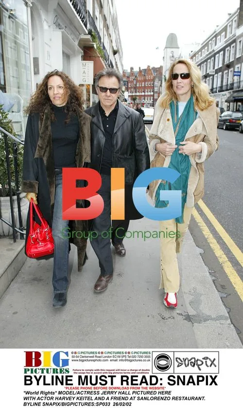 Jerry Hall with Harvey Keitel at Sanlorenzo Restaurant