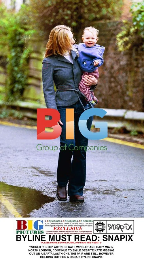 Kate Winslet and Baby Mia in North London