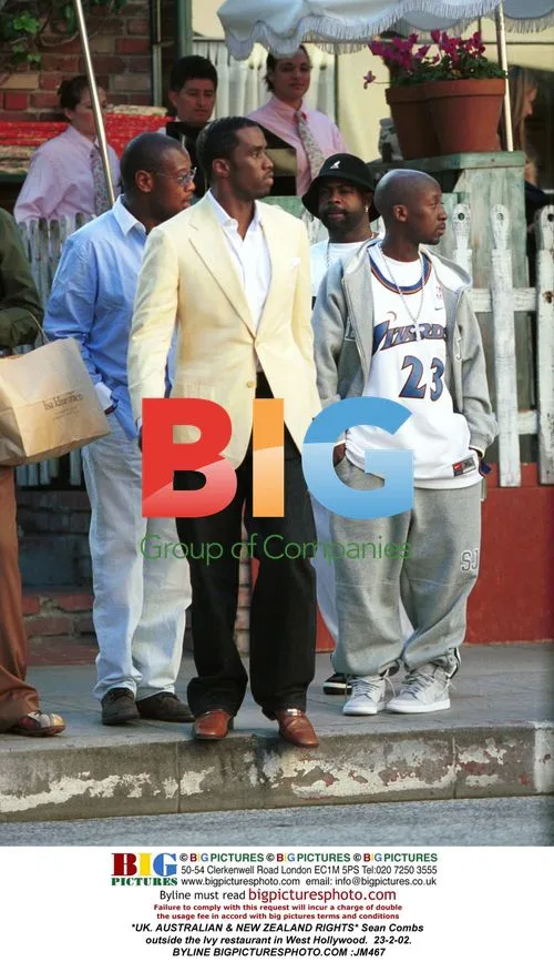 Sean Combs outside the Ivy restaurant