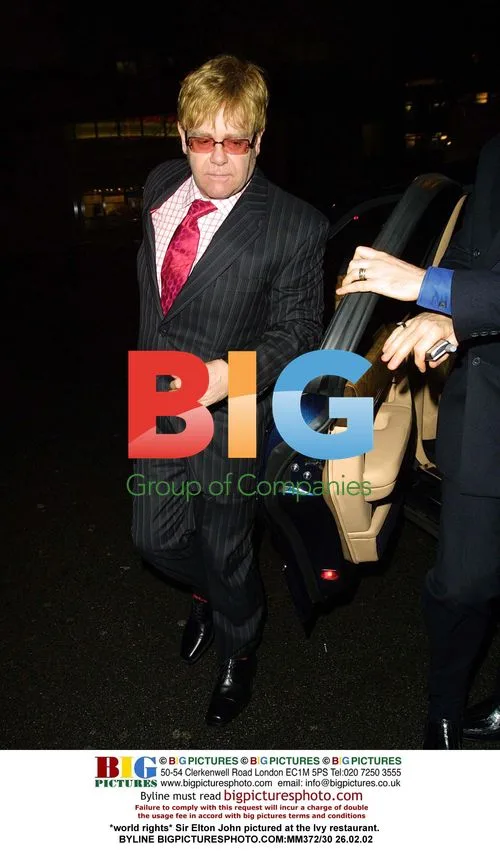 Sir Elton John at the Ivy restaurant