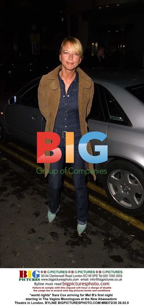 Sara Cox arrives for Mel B's Vagina Monologues debut