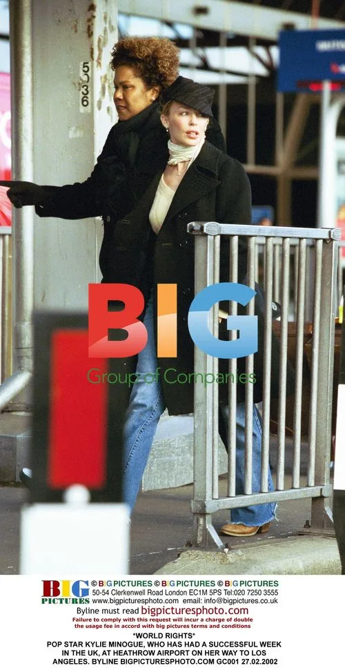 Kylie Minogue at Heathrow Airport