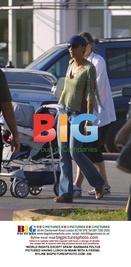 Barbara Feltus Lunches with Friend in Miami