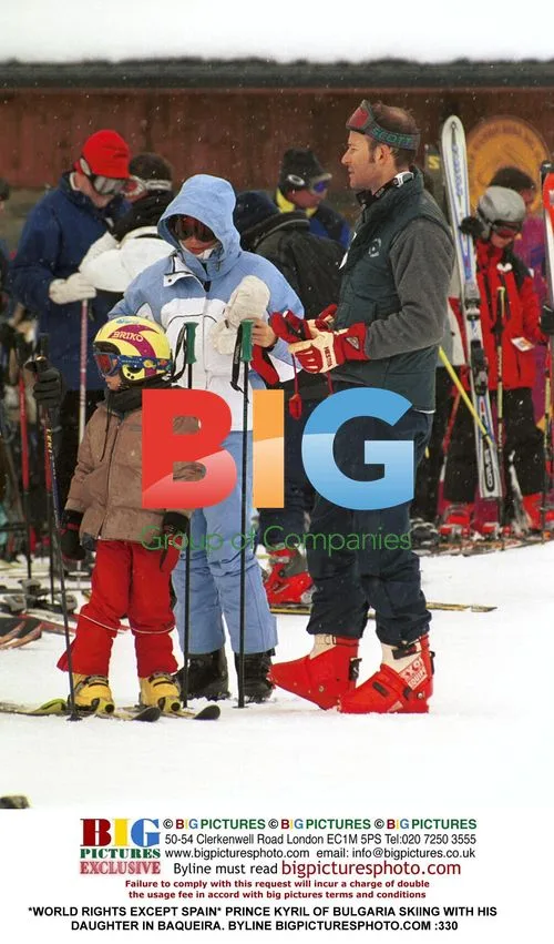Prince Kyril of Bulgaria Skiing with Daughter