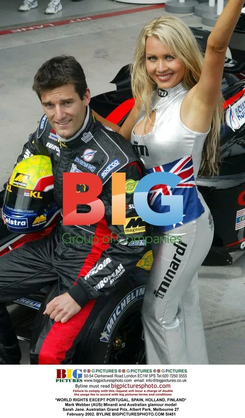 Mark Webber and Sarah Jane at Australian GP