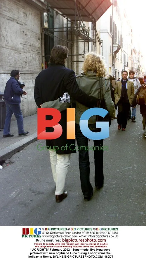 Eva Herzigova and boyfriend Luca in Rome