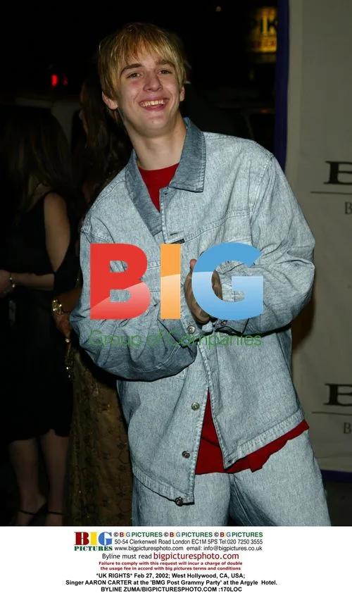 Singer AARON CARTER at BMG Post Grammy Party