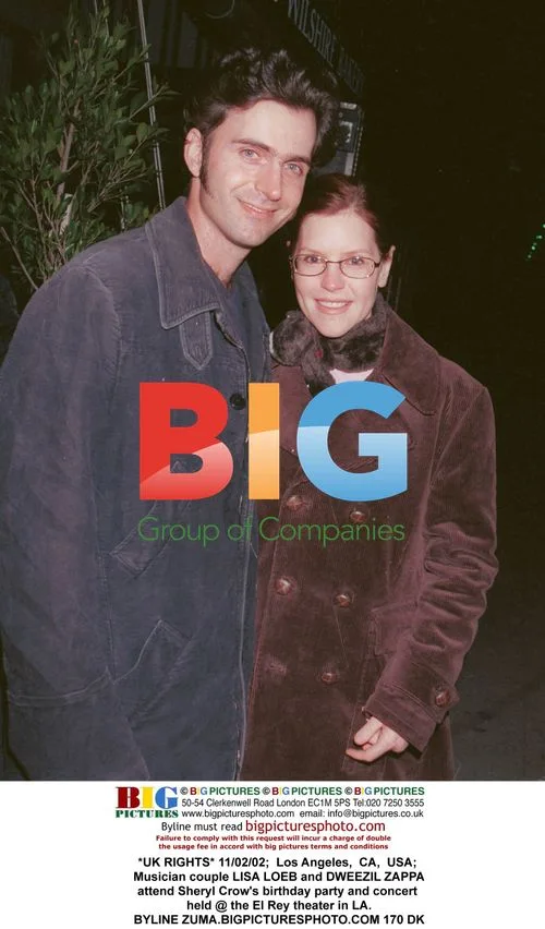 Lisa Loeb and Dweezil Zappa at Sheryl Crow's party