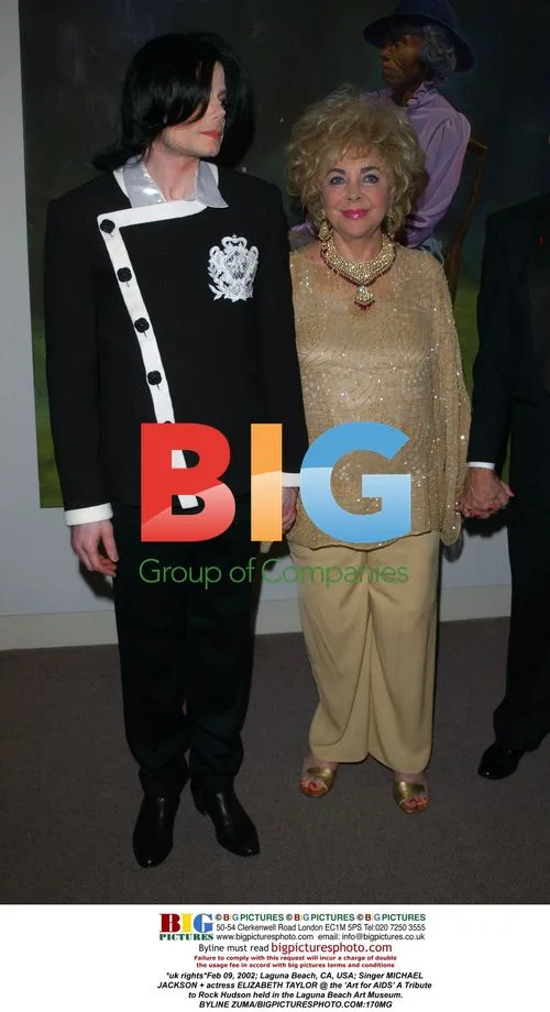 Michael Jackson and Elizabeth Taylor at 'Art for AIDS' event