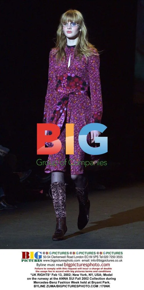 Model on ANNA SUI runway at Fashion Week