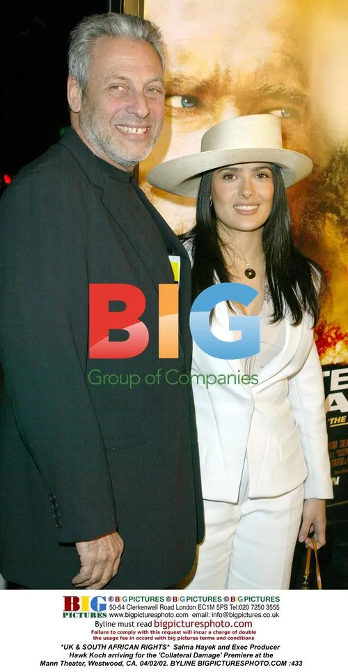 Salma Hayek and Exec Producer Hawk Koch at 'Collateral Damage' Premiere