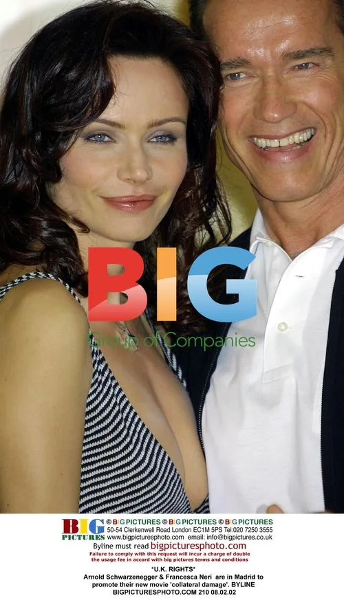 Arnold Schwarzenegger & Francesca Neri Promote "Collateral Damage"