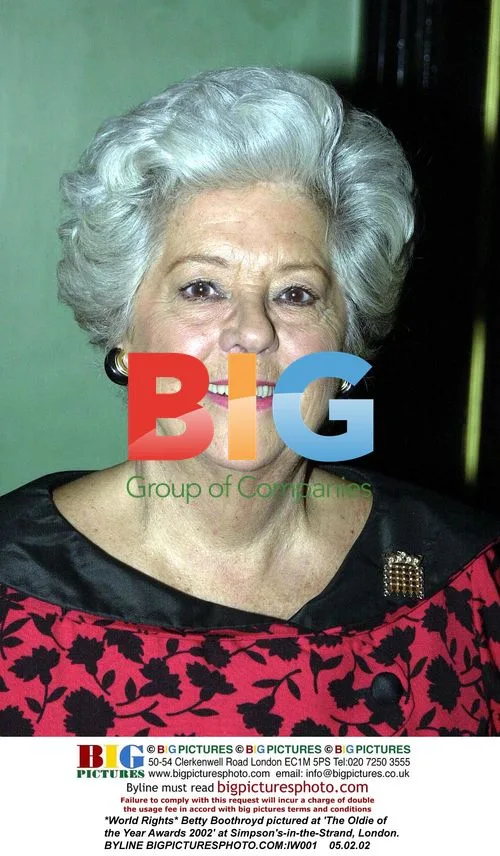 Betty Boothroyd at 'Oldie of the Year Awards 2002'
