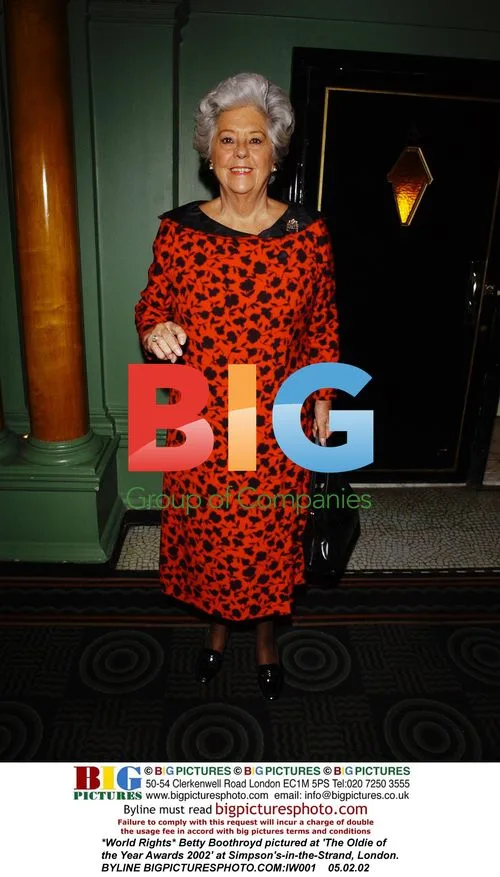 Betty Boothroyd at Oldie of the Year Awards 2002