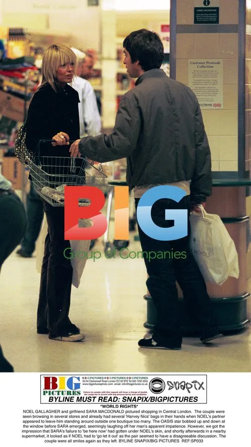 Noel Gallagher and Sara Macdonald Shopping in London