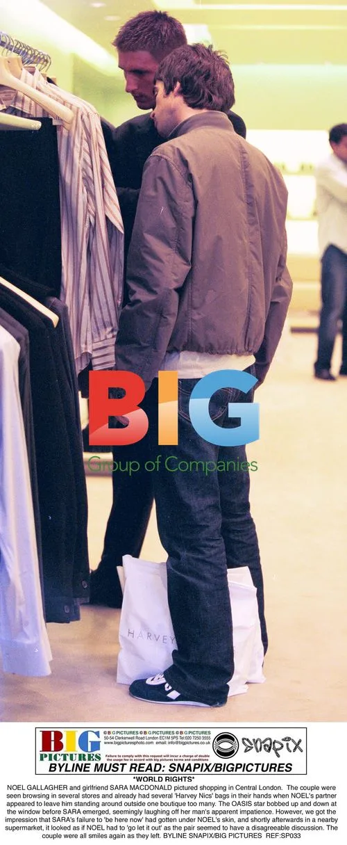 Noel Gallagher and girlfriend Sara Macdonald shopping in London