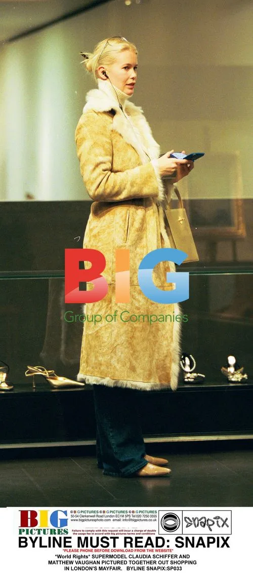 Claudia Schiffer and Matthew Vaughan Shopping in London