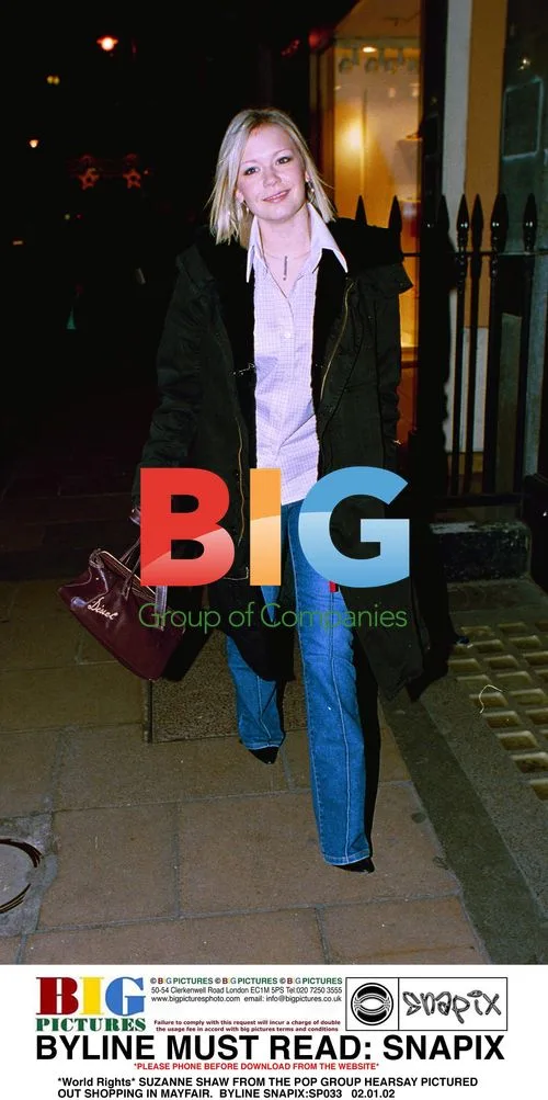 Suzanne Shaw from Hearsay out shopping in Mayfair