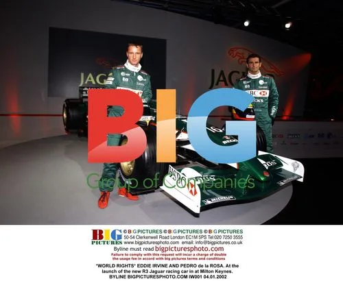 Irvine and de la Rosa at Jaguar R3 launch