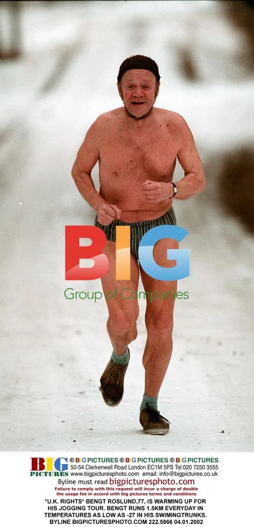 Bengt Roslund, 77, Warming Up for Jogging Tour