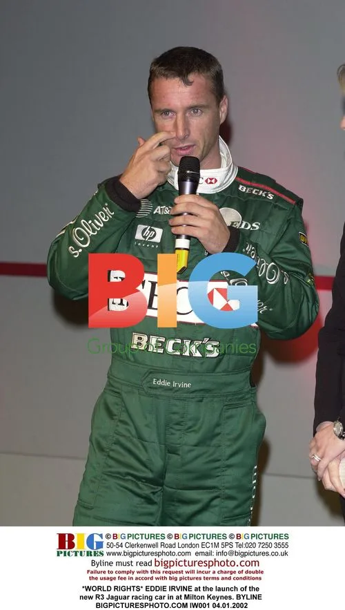 EDDIE IRVINE at Jaguar R3 launch