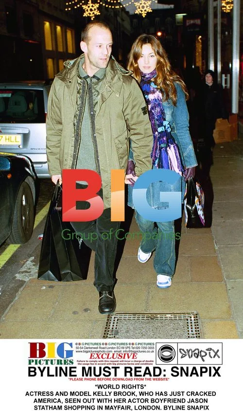Kelly Brook and Jason Statham Shopping in Mayfair