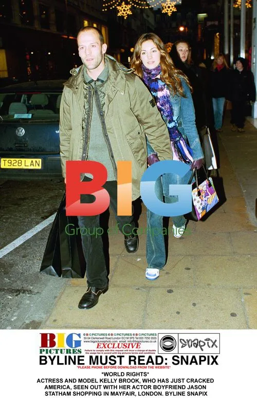 Kelly Brook and Jason Statham Shopping in London