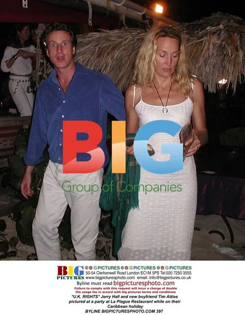 Jerry Hall & Boyfriend at La Plague Restaurant