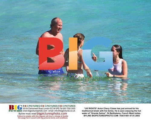 Actor Chevy Chase on family vacation in St Barthelemy