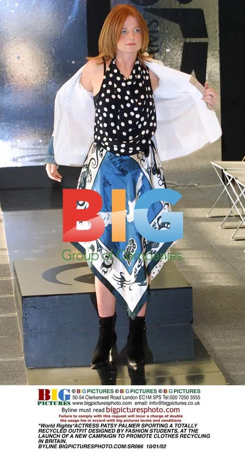 Patsy Palmer in Recycled Fashion at Clothes Recycling Launch