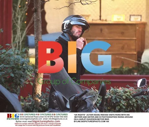 Keanu Reeves Rides Harley in Paris