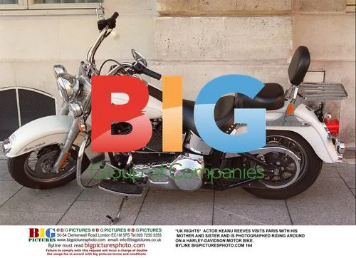 Keanu Reeves Rides Harley in Paris
