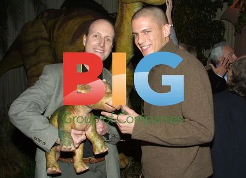 James Gurney & Wentworth Miller at Dinotopia Press Party