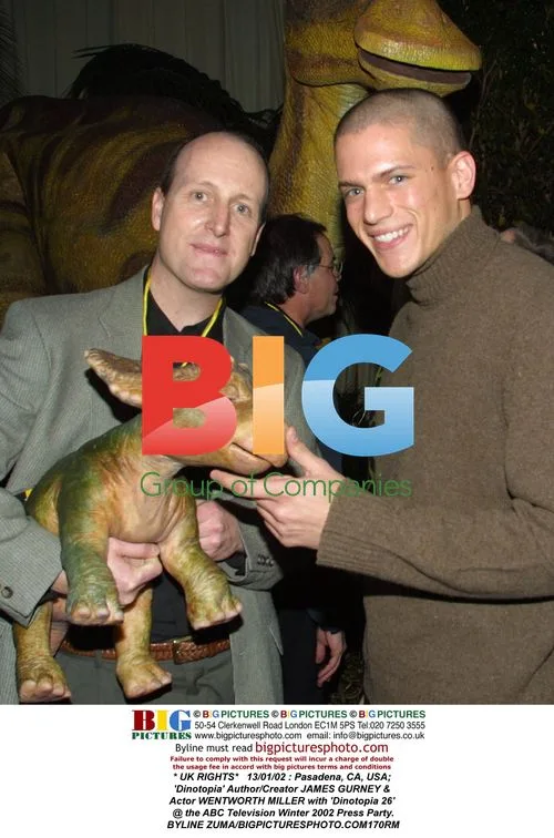 James Gurney & Wentworth Miller at 'Dinotopia' event