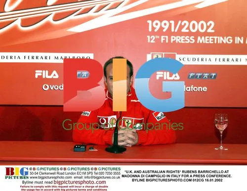 Rubens Barrichello at Press Conference in Italy