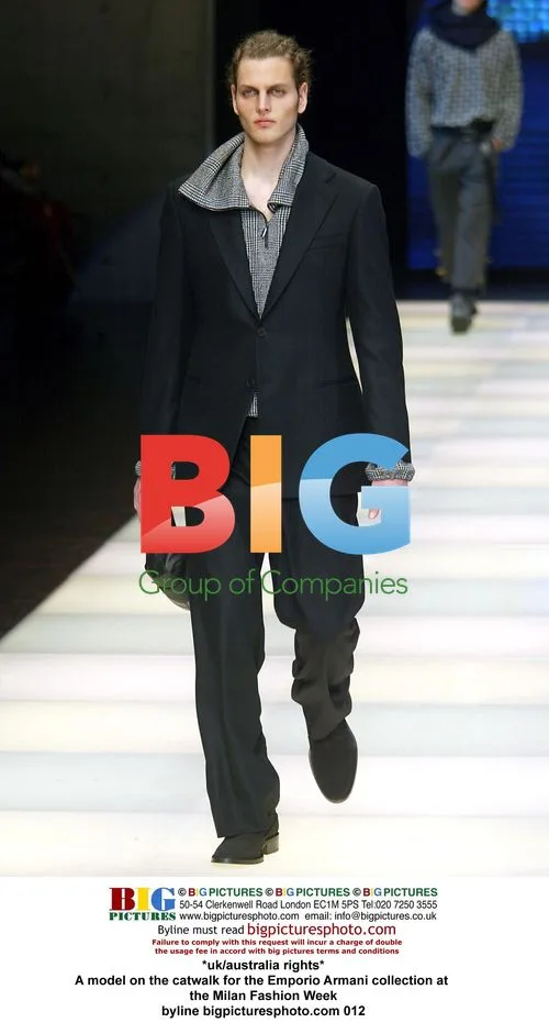 Model on Emporio Armani Catwalk